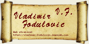 Vladimir Fodulović vizit kartica